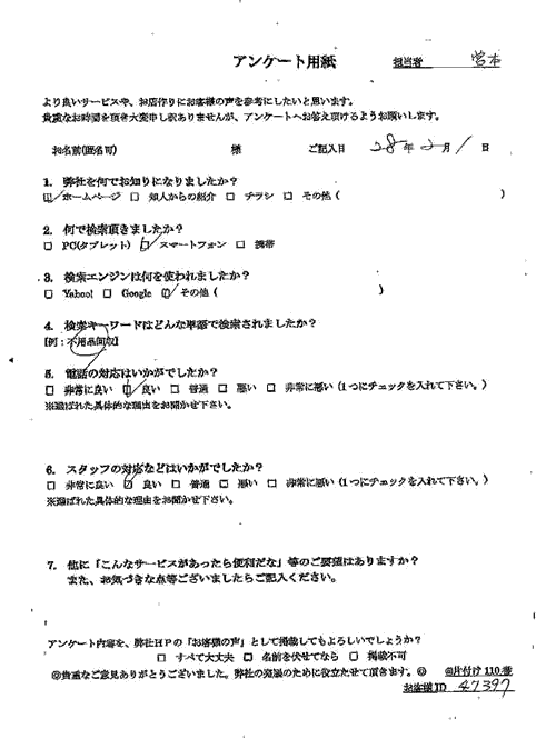 守口市・30代女性/匿名希望